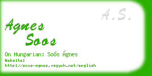 agnes soos business card